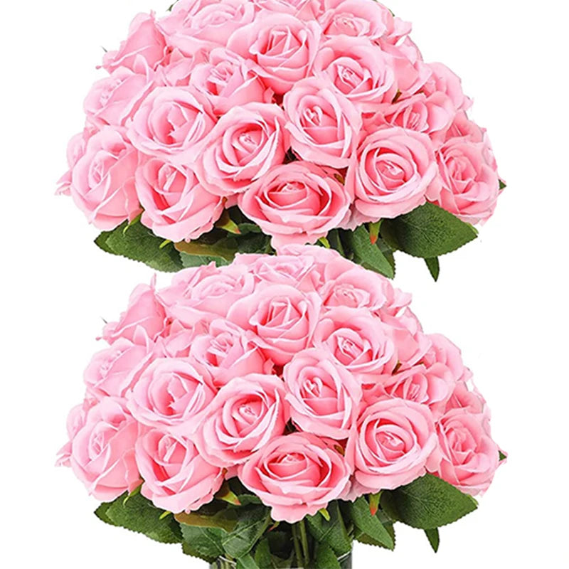 Fleur Artificielle Rose en Velours