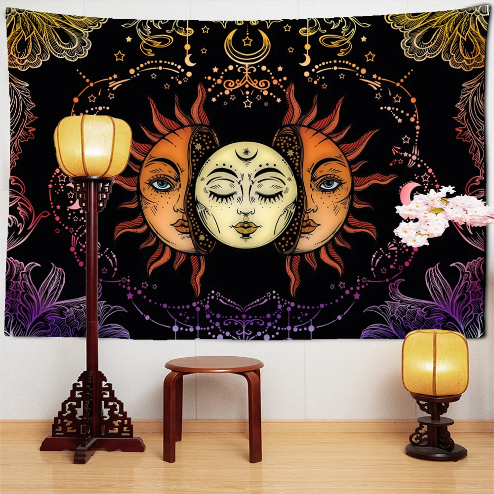 Tenture Murale Soleil et Lune