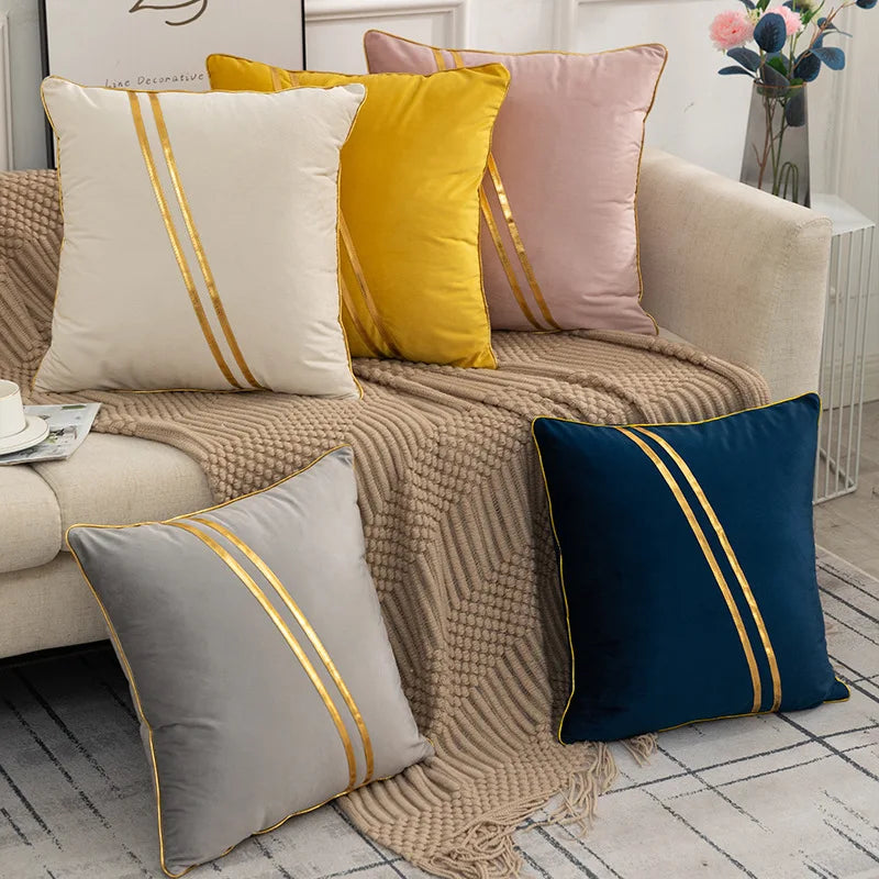 Housse de Coussin en Velours Doux