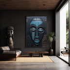 Tableau Moderne Masque Tribal Africain