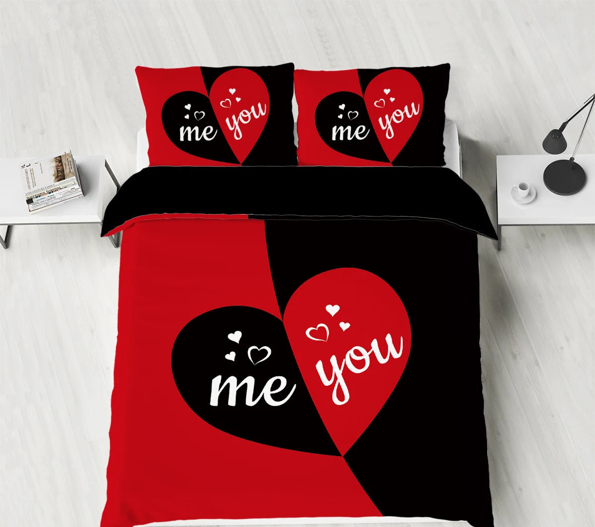 Parure Housse de Couette Imprimé Me and You