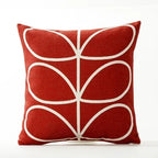 Housse de Coussin en Lin à fleurs géométriques modernes