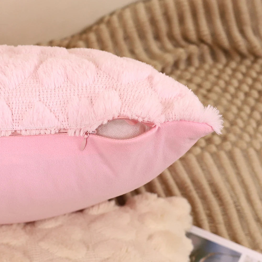 Housse de Coussin à Motif Coeur