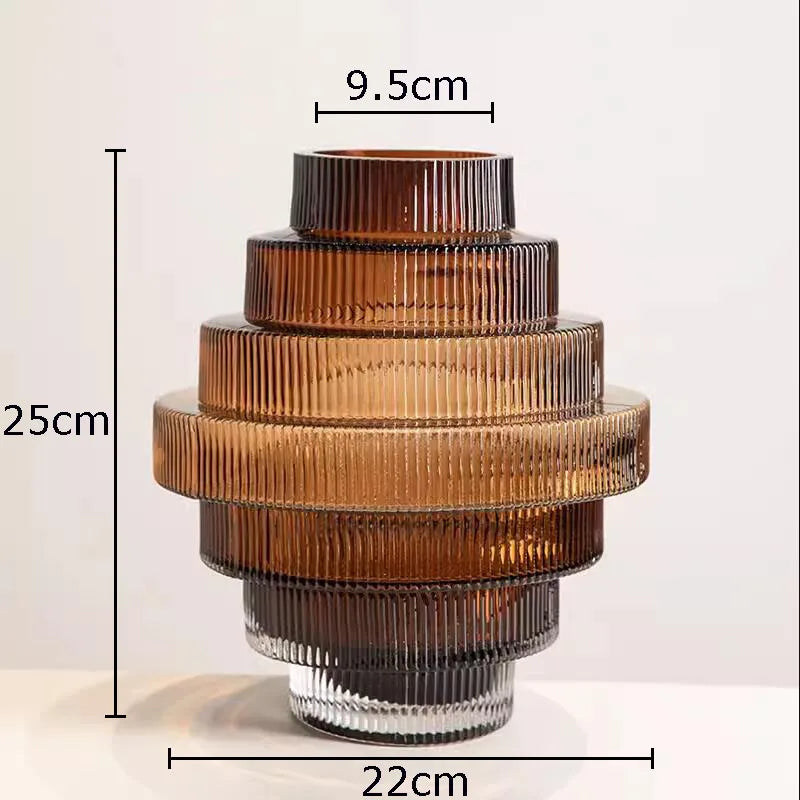 Vase en Verre Ambré