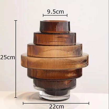 Vase en Verre Ambré
