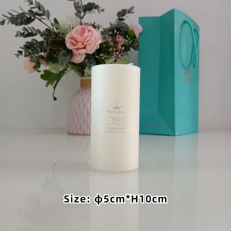 Bougies Pilier Blanc Ivoire