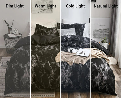 Parure Housse de Couette Motif Marbre