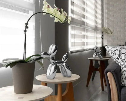 Sculpture de Chien Ballon en Résine