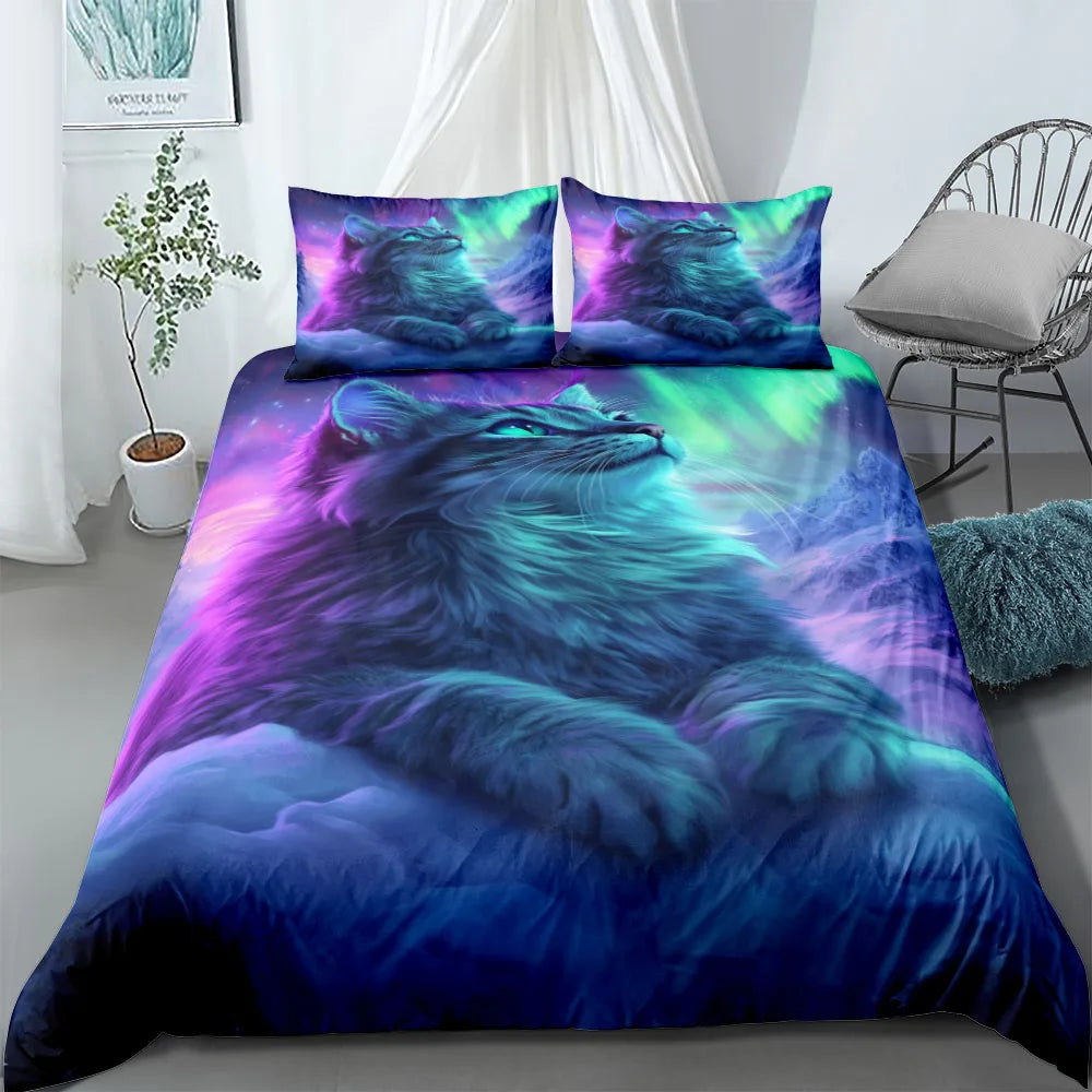 Parure Housse de Couette Motif Chats