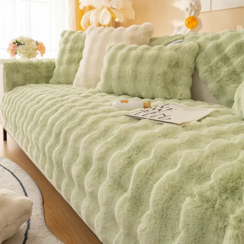 Housse de Canapé en Peluche Epaisse