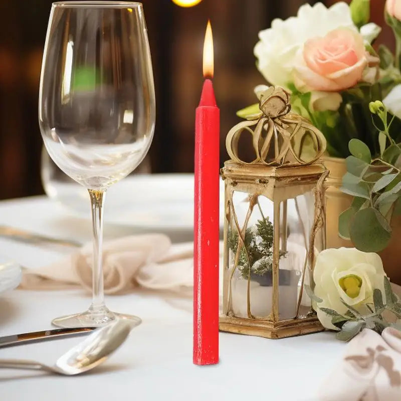 Bougie Rouge Conique Chandelier