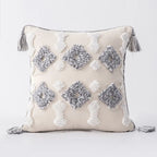 Housse de Coussin à Pompons style Bohème Nordique