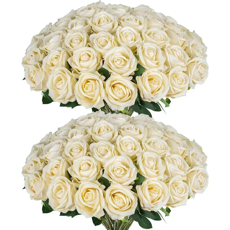 Fleur Artificielle Rose en Velours