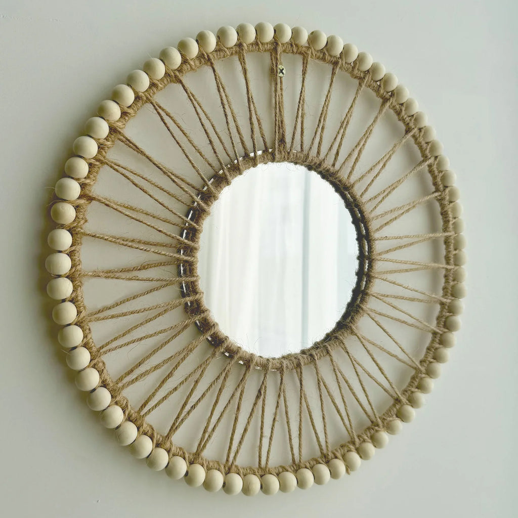 Miroir Décoratif Nordique Tissé à la Main