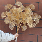Fleur Artificielle Feuilles Dorées