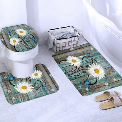 Rideau de Douche en Tissu Fleur