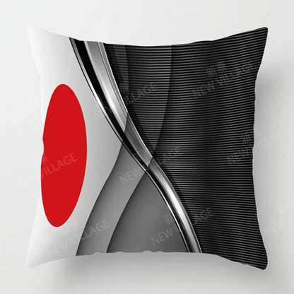 Housse de Coussin Rouge et Noir