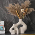 Vase en Céramique Style Nordique Blanc