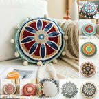 Housse de Coussin Ronde Ethnique Marocaine