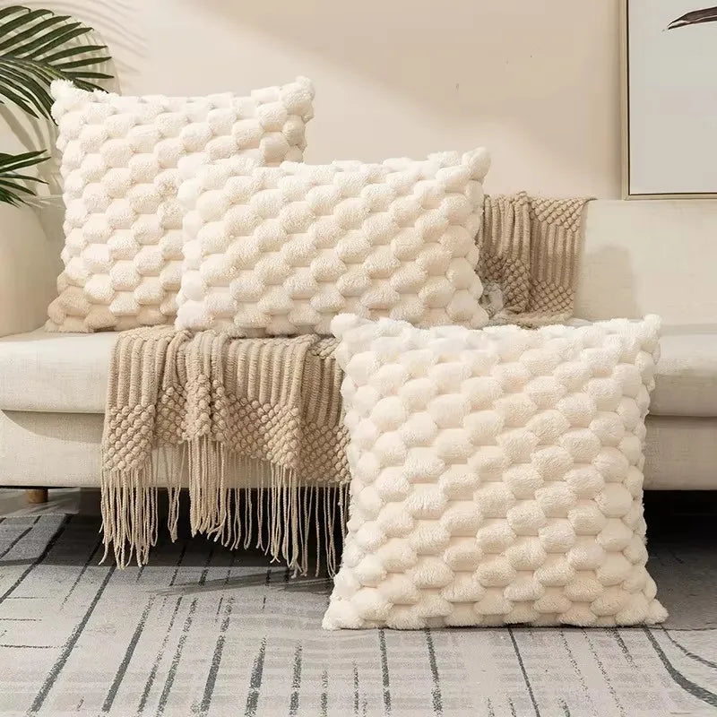Housse de coussin flocon de neige en velours