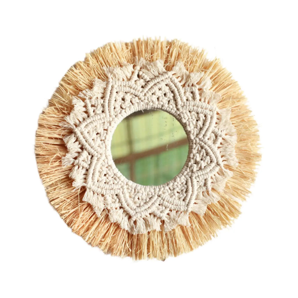 Miroir Décoratif en Macramé