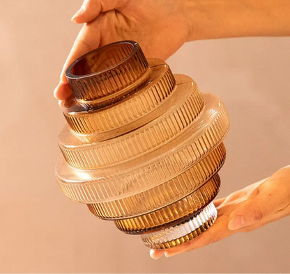 Vase en Verre Ambré
