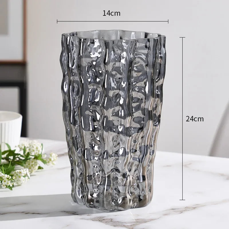 Vase en Verre Glacier Transparent