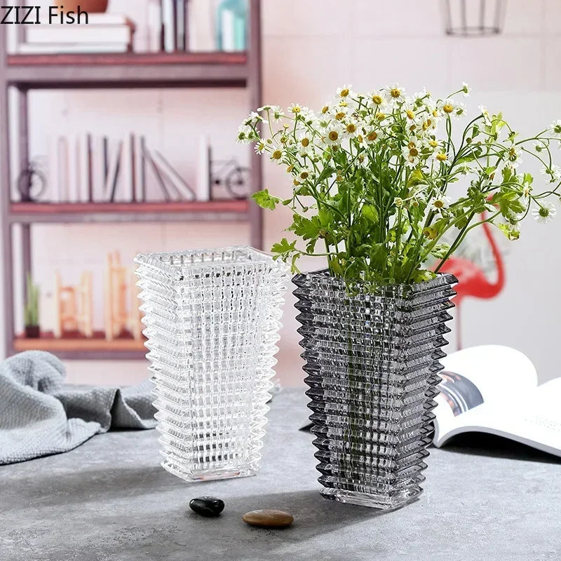 Vase en Cristal Transparent
