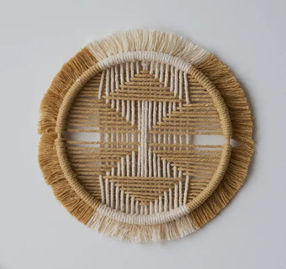 Panier Mural Rond Macramé