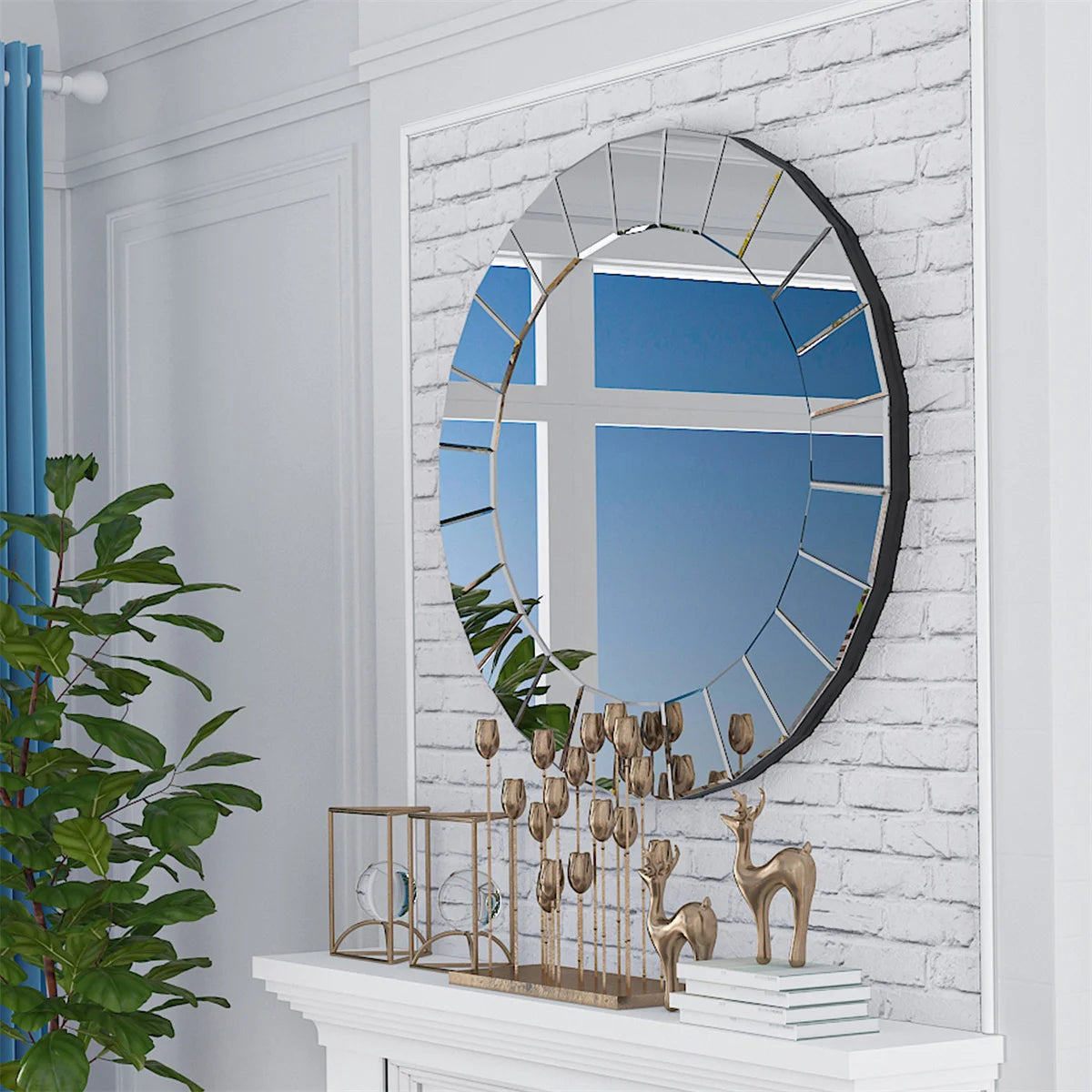 Miroir Décoratif Rond 80 cm