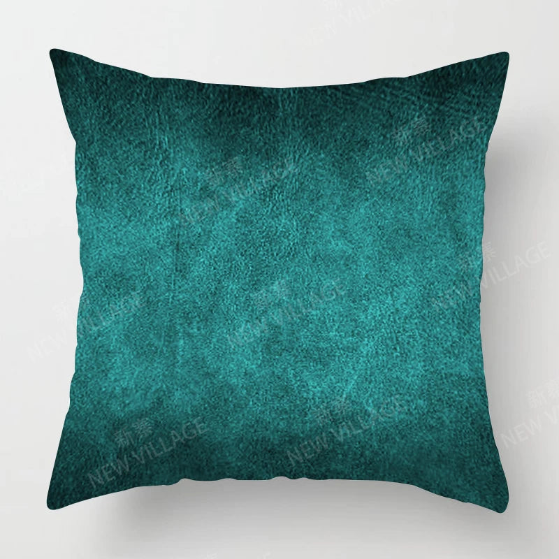 Housse de Coussin Abstraite Bleu Vert