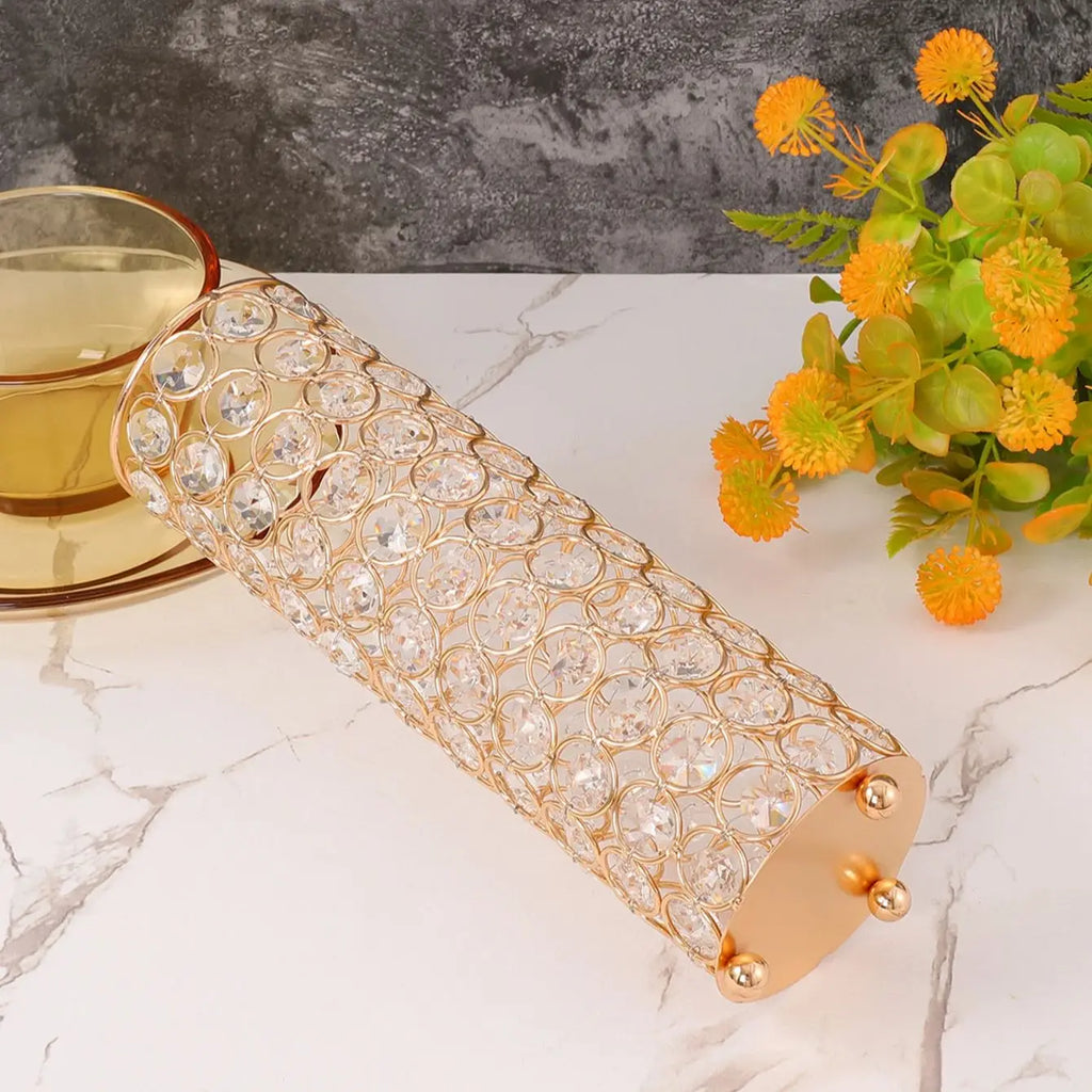 Vase en Cristal Doré