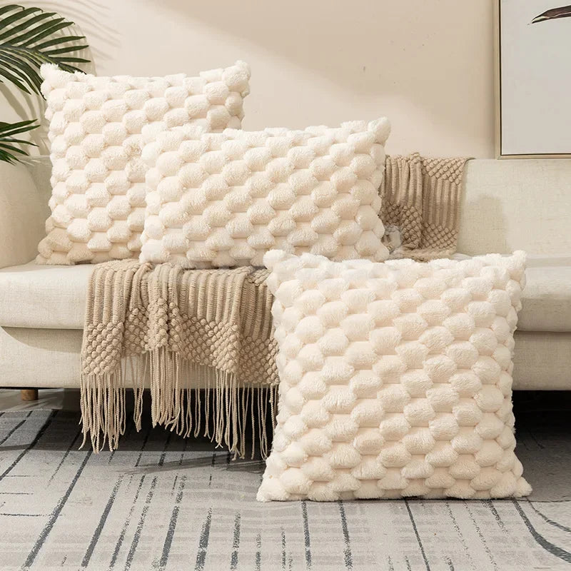 Housse de coussin flocon de neige en velours