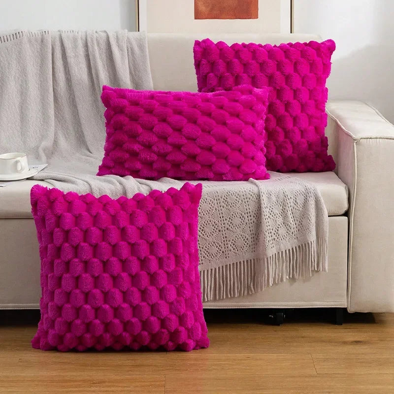 Housse de coussin flocon de neige en velours