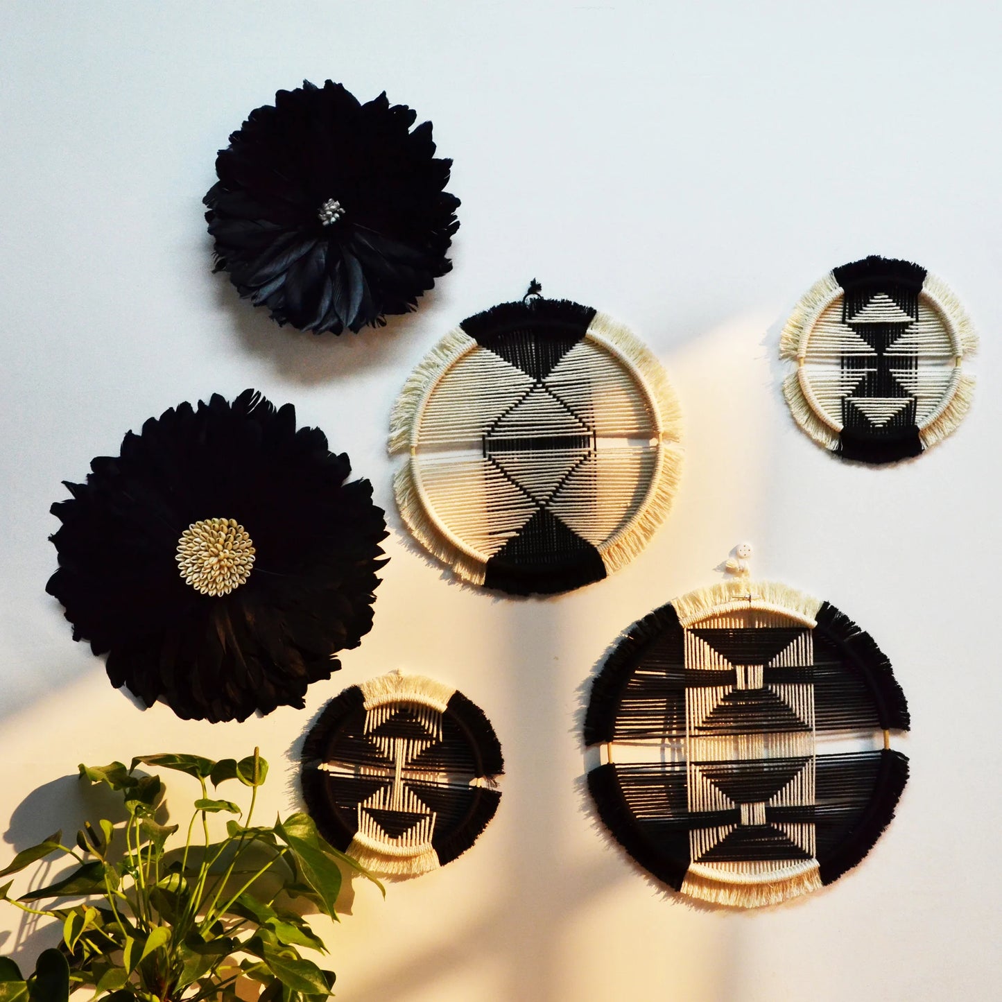 Panier Mural Rond Macramé