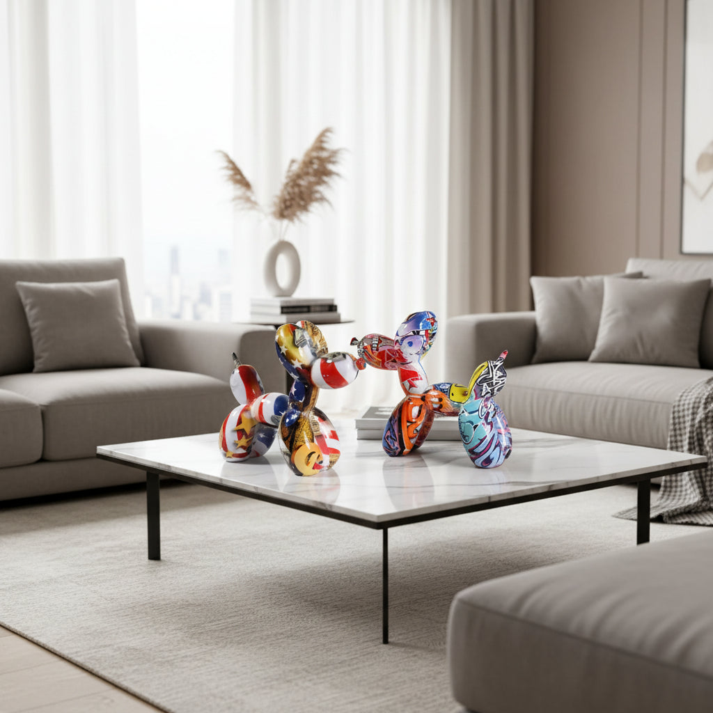 Sculpture de Chien en Ballon