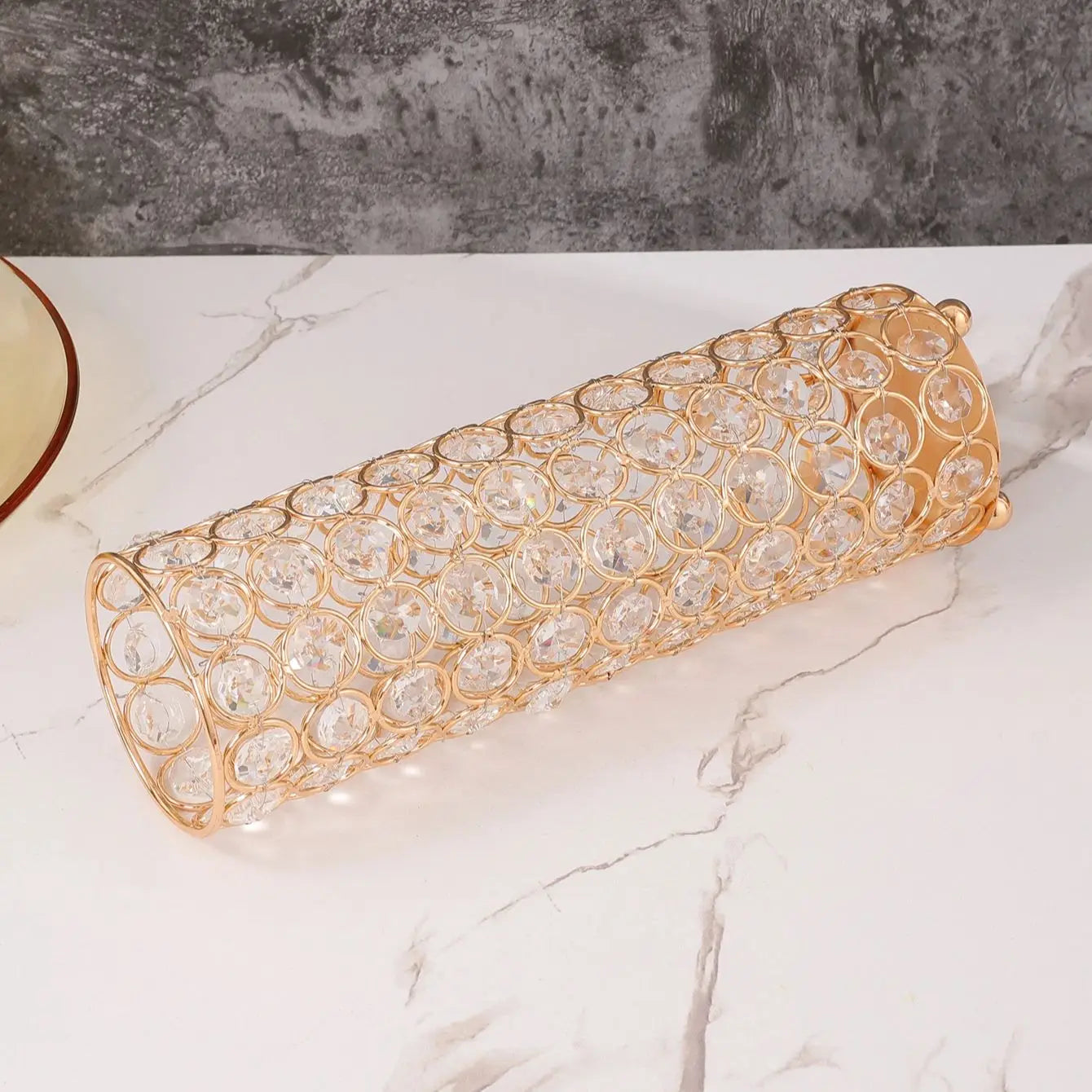 Vase en Cristal Doré