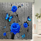 Rideau de Douche en Tissu Fleur