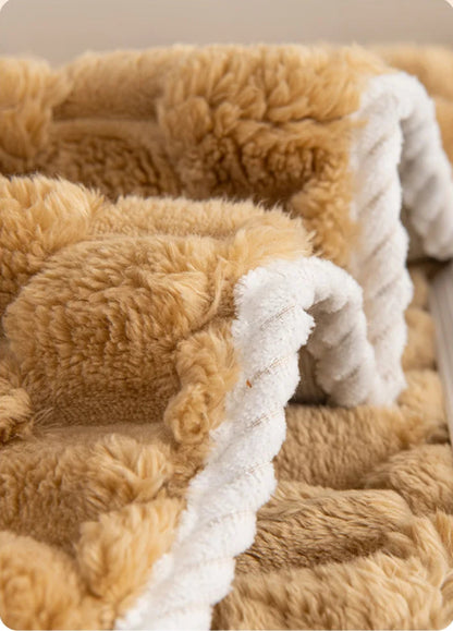 Housse de canapé d'hiver épaisse en peluche