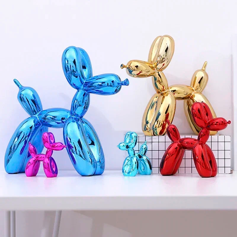 Sculpture de Chien Ballon en Résine