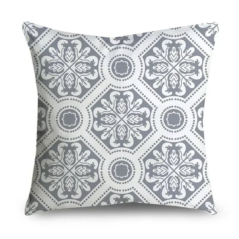 Housse de Coussin Décorative Grise