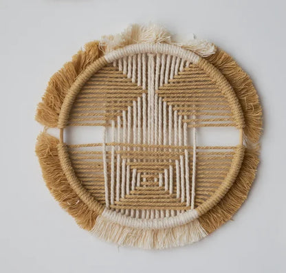 Panier Mural Rond Macramé