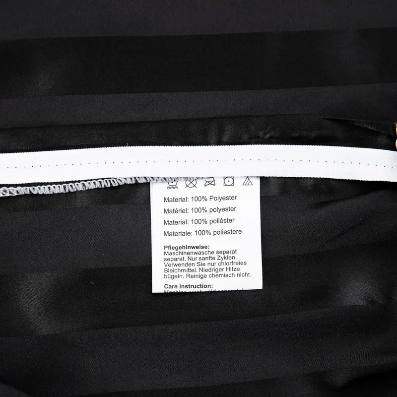 Parure Housse de couette rayée en Satin