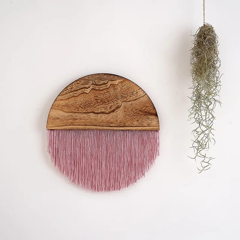 Décoration Murale Demi-Cercle en Macramé
