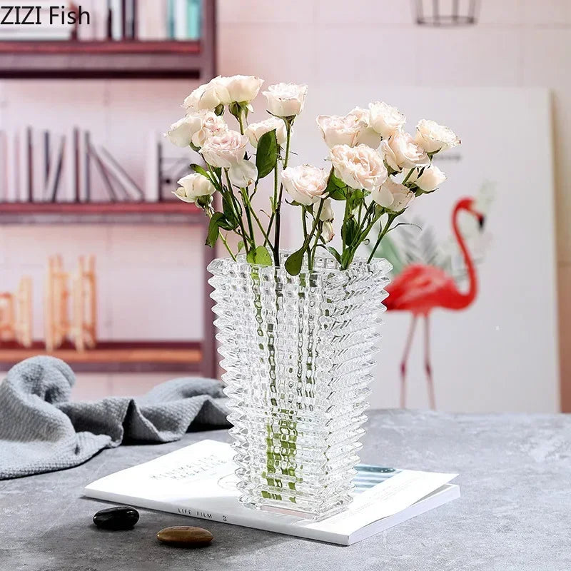 Vase en Cristal Transparent
