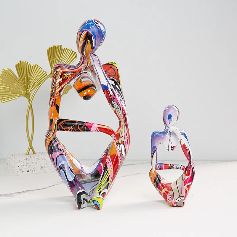 Statue de Penseur Graffiti