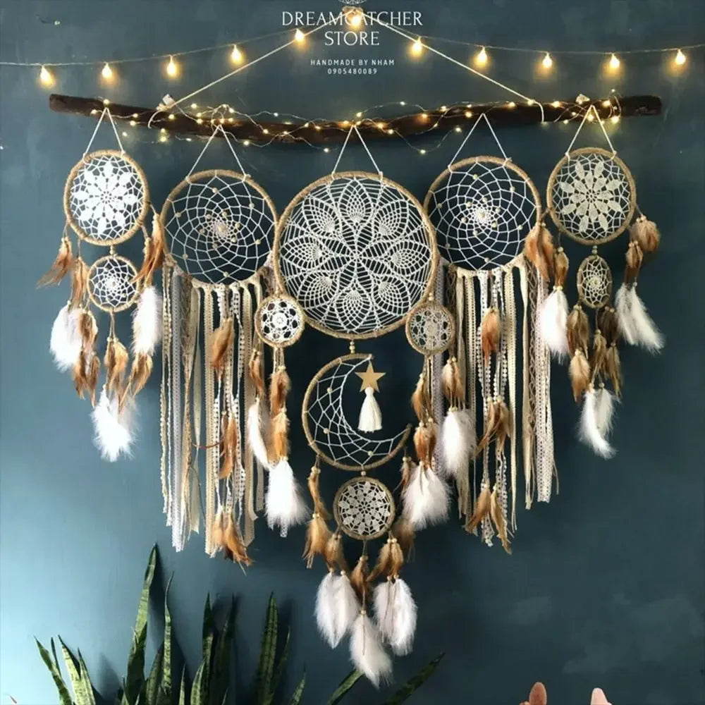 Macramé Murale Attrape-Rêves Bohèmes