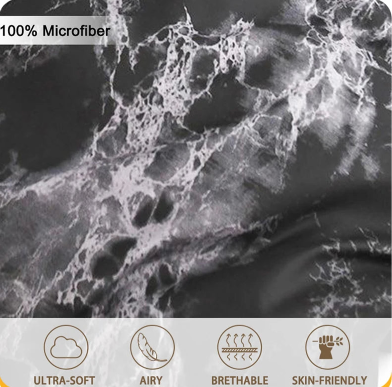 Parure Housse de Couette Motif Marbre