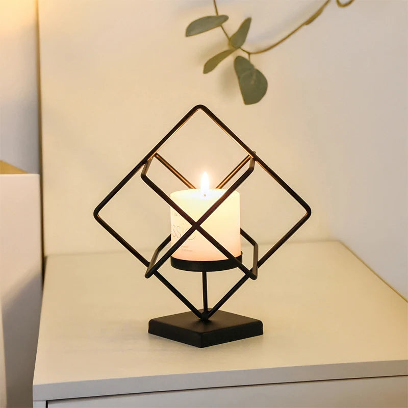 Bougeoir Cube magique 3D en Fer