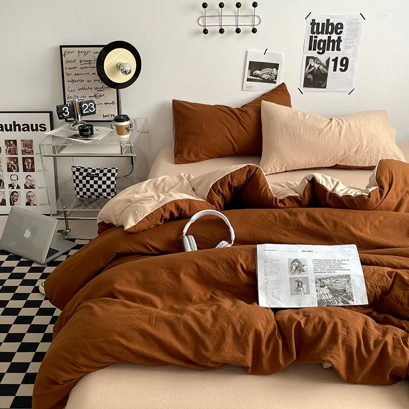 Parure Housse  de Couette en Coton
